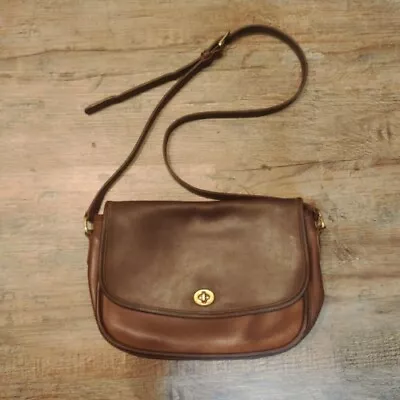 Vintage Old COACH 9790 Vintage City Bag Tan Leather CrossbodyⓁ • $93.60