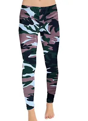 Women Ladies Full Length Leggings Plain Stretchy Fitness Sports Plus Size 8-26   • £6.89