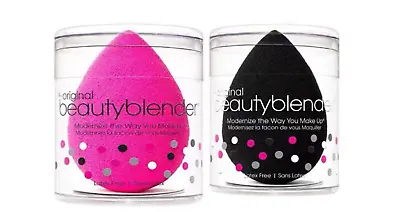 Beauty Makeup Sponge Blender Flawless Latex Foundation Puff Pink & Black 2 Pack • $7.99