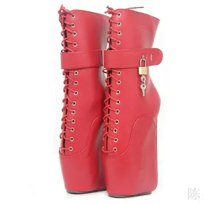 18CM Super High Heel Ballet Boots Locks Night Field Steel Sexy Dance Large Size • $75.13