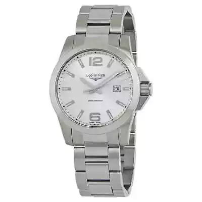 Longines Conquest Silver Dial Stainless Steel Men's 43mm Watch L37604766 • $595.19