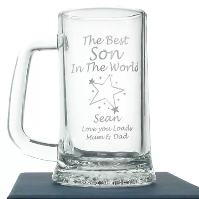 Son Birthday Gift Engraved Pint Tankard 21st 30th 40th 50th 60th 70th Son Gift • £16.99