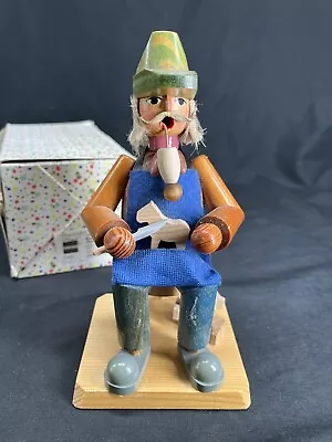 Vintage ERZGEBIRGE German Toy Maker/WOOD CARVER 7.5  Smoker / Incense Burner • $49