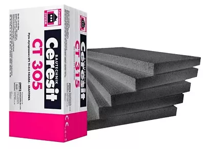 Ceresit 40mm Grey Polystyrene Graphite EPS Board For EWI (15 Pcs) 7.5m2 • £67.50