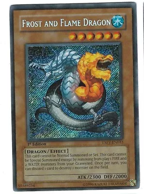 Yugioh Frost And Flame Dragon Tactical Evolution 1st Ed Secret Rare Taev-en033 • £66.83