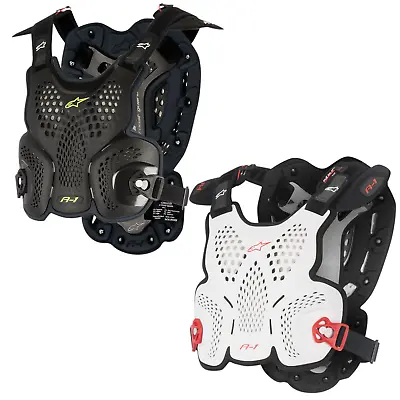 ALPINESTARS Chest Protector A-1 Roost Guard Enduro MX ATV Black White • $139.96