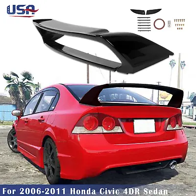 For 06-11 Honda Civic Sedan Mugen RR Rear Trunk Wing Spoiler ABS Plastic FD2 • $109.99