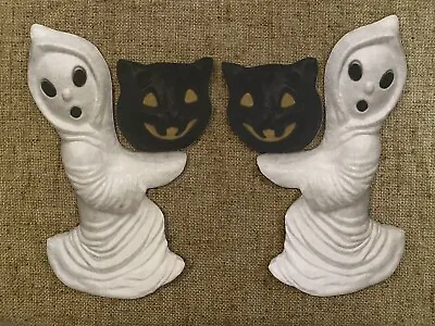 U Choose Vintage Inspired Ghost Holds Black Cat Halloween Cardstock Decoration • $2.65