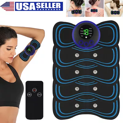 Small Portable EMS Electric Neck Back Massager Cervical Massage Patch Stimulator • $7.99