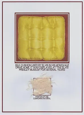 Piece Of ELVIS PRESLEY'S Personal Owned Silk Cushion • $21.95