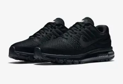 Nike Air Max 2017 Sneakers Triple Black Womens Size US 7-10 Casual Shoes New✅ • $169.95