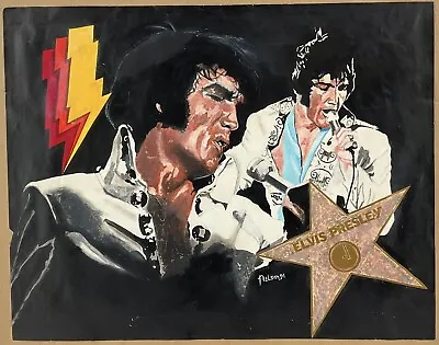 Vintage Original Elvis Presley Painting Artis Signed Lorraine Nelson ‘91 • $119.99