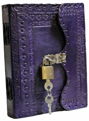 $44.73 • Buy Handmade Leather Journal Writing Diary With Brass Lock And Key 7  5  Inch