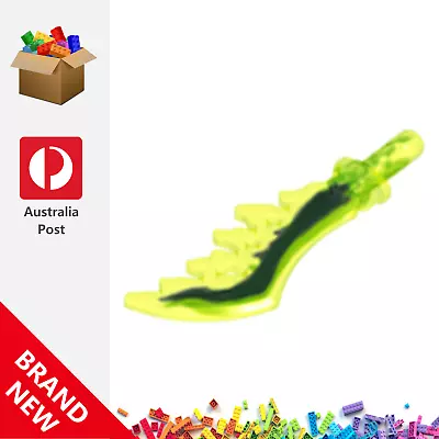 Genuine LEGO™ Transparent Neon Green Minifigure Weapon Sword Serrated 19858 • $5.90