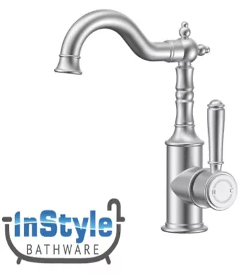 New- Vintage Range-Traditional Basin Mixer- Solid Handle- BRUSHED NICKEL • $369