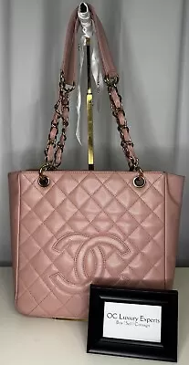 CHANEL Petit Shopping Tote Pink Caviar Leather • $1999.99