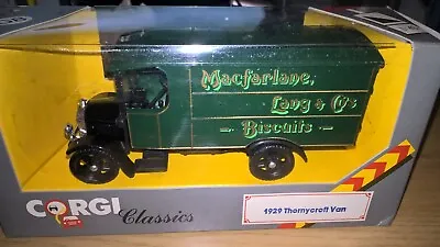 CORGI 833 1929 THORNYCROFT VAN MACFARLANE LANG & Co BISCUITS 1985. • $4.97