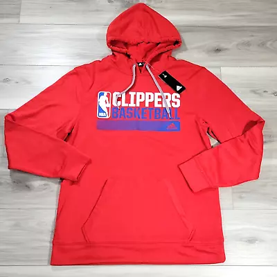 LA Clippers Adidas Sweatshirt  Men's XL Red Long Sleeve Hoodie New • $24.88