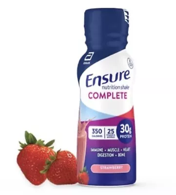 Ensure COMPLETE Nutrition Shake Strawberry 🍓12 Count - 10 Fl Oz Bottles • $55.80