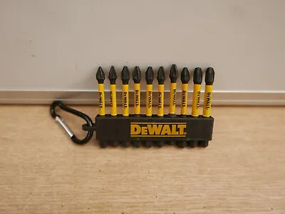 DeWALT DT7276 FLEXTORQ 10 X MIX 50MM PZ1 PZ2 PZ3 IMPACT SCREWDRIVER BITS + CLIP • £7.39