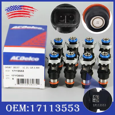 8Pcs 17113553 Fuel Injectors For 2001-07 GMC Cadillac Chevy 4.8 5.3 6.0 • $43.99