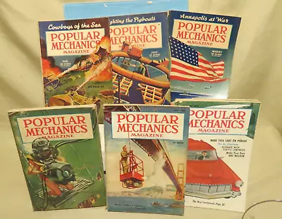 LOT Of 14 VINTAGE 1940s - 1970s POPULAR MECHANICS MAGAZINES GOOD COND. • $14.99