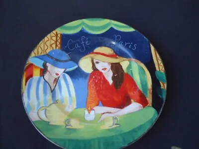 Art Deco Lady Verdi Sango Misono Cafe Paris Dinner Plate 27cm #2 • $12.22