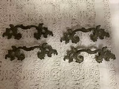 4 Vintage Drawer Pulls  Hardware Dresser Decorations • $19.99