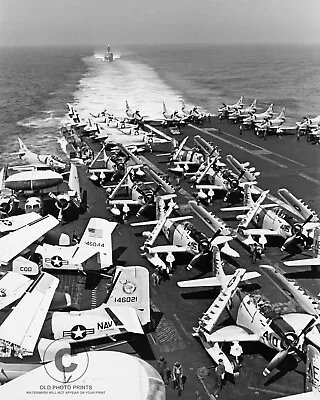Flight Deck Operations USS Enterprise CVAN-65 1964 Photo USS Bainbridge DLGN-25 • £7.70