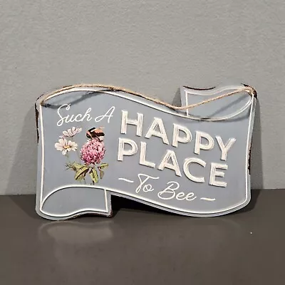Red Shed Home & Gifts Happy Place To Bee Metal Sign -  NWT • $17.99