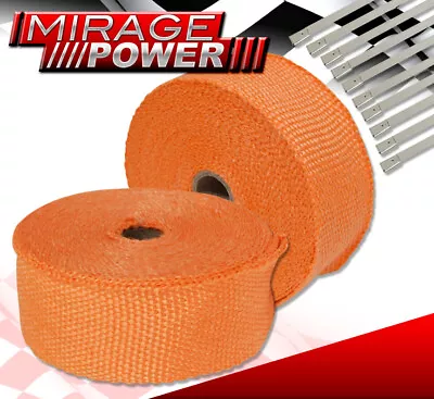 360  30Ft Header Manifold Heat Wrap Shield Insulation Reduction Orange • $35.99