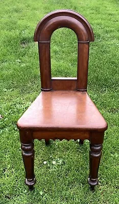 Regency Empire Classical Mahogany Hall Chair Circa 1815 Lotus Leaf Carved Legs • £90