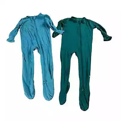 KYTE BABY 2 Bundle Sleeper Set Footed Pajamas Size 6-12 Months Bamboo Unisex  • $24