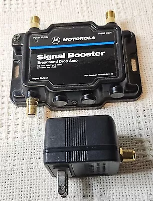 Motorola Signal Booster Broadband Drop Amp 484095-001-00 With Power Supply • $25