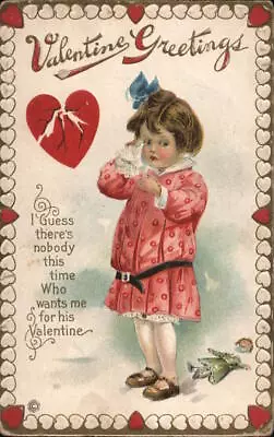 Children Valentine Greetings Antique Postcard Vintage Post Card • $9.99