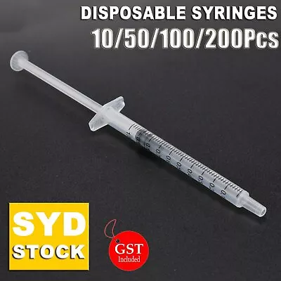 10-200x 1ml Disposable Syringes Slip Tip Hydroponics Nutrient Measuring Plastic • $45.59