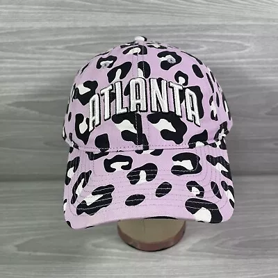 The Game Hat Atlanta Georgia Embroidered Animal Print Leopard Purple Adjustable • $5.99