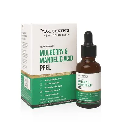 Dr. Sheth's Mulberry & 10% Mandelic Acid (AHA) Peel With 2% Niacinamide 30ml • $14.64