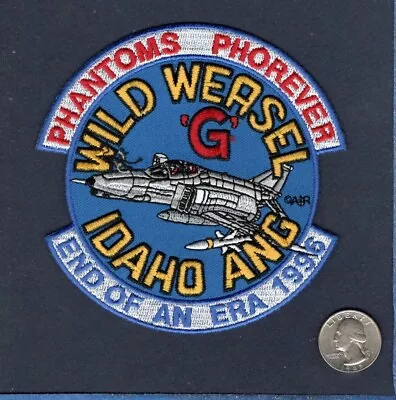 124th FG IDAHO ANG LAST F-4 F-4G PHANTOM 1996 USAF Wild Weasel Squadron Patch • $11.99