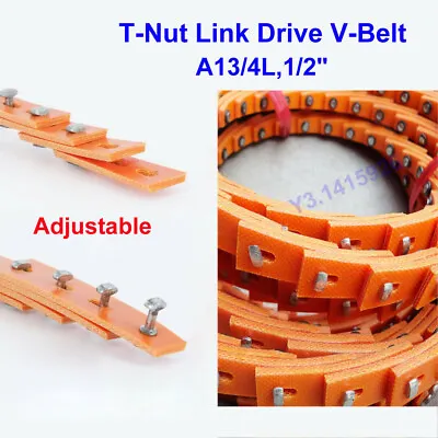 New Power Twist Drive T-Nut Belt Adjustable Link V-Belt A13/4L1/2  Length:1Foot • £10.26