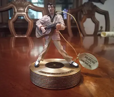 Bradford Editions Elvis Solid Gold  Blue Suede Shoes  Christmas Ornament - W/tag • $14.50