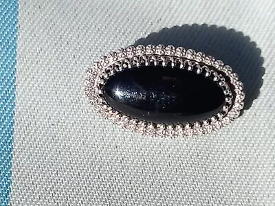 Charles Horner Silver Brooch Black Stone. Date 1904 Chester. • £48