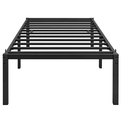 Topeakmart Twin Metal Platform Bed Frame Heavy Duty Steel Slat Support Black • $53.99