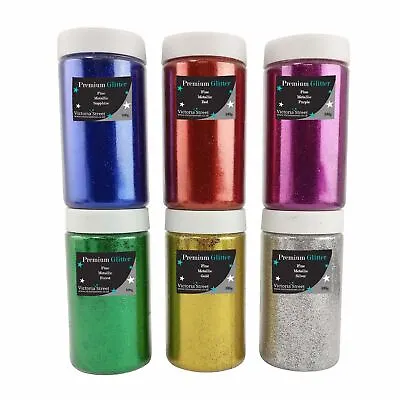 Set Of 100g Fine Glitter Shakers - Premium Grade Dust Free Craft Wine Glass • £7.99
