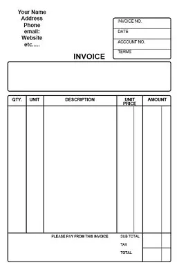 Invoice Forms 2-Part Carbonless Custom Printed 8.5  X 5.5  Qty: 100 Business NCR • $19.99
