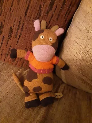 Latitude Enfant Mona The Brown Cow Grannimals Knitted Soft Toy  The Wooly Family • £3.99