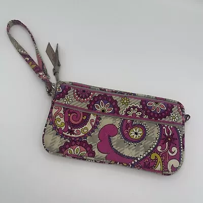 Vera Bradley Paisley Meets Plaid Wristlet Wallet Or Small Handbag • $12