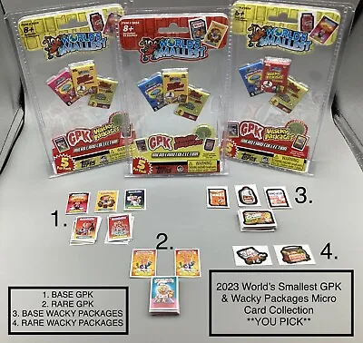 2023 World's Smallest GPK & Wacky Packages Micro Cards *YOU PICK Individual Card • $0.99