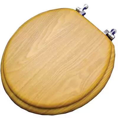 Home Impressions Round Closed Front Oak Veneer Toilet Seat WMS-17-V Home • $29.33