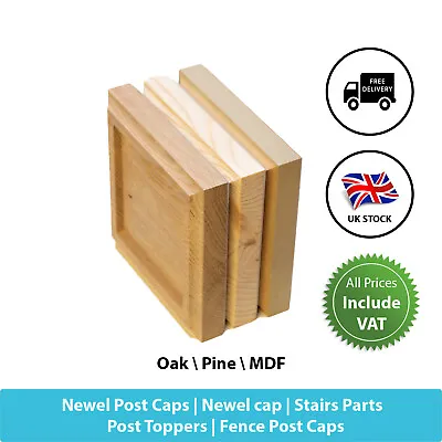 £8.46 • Buy Newel Post Caps | Newel Cap | Stairs Parts | Post Toppers | Fence Post Caps